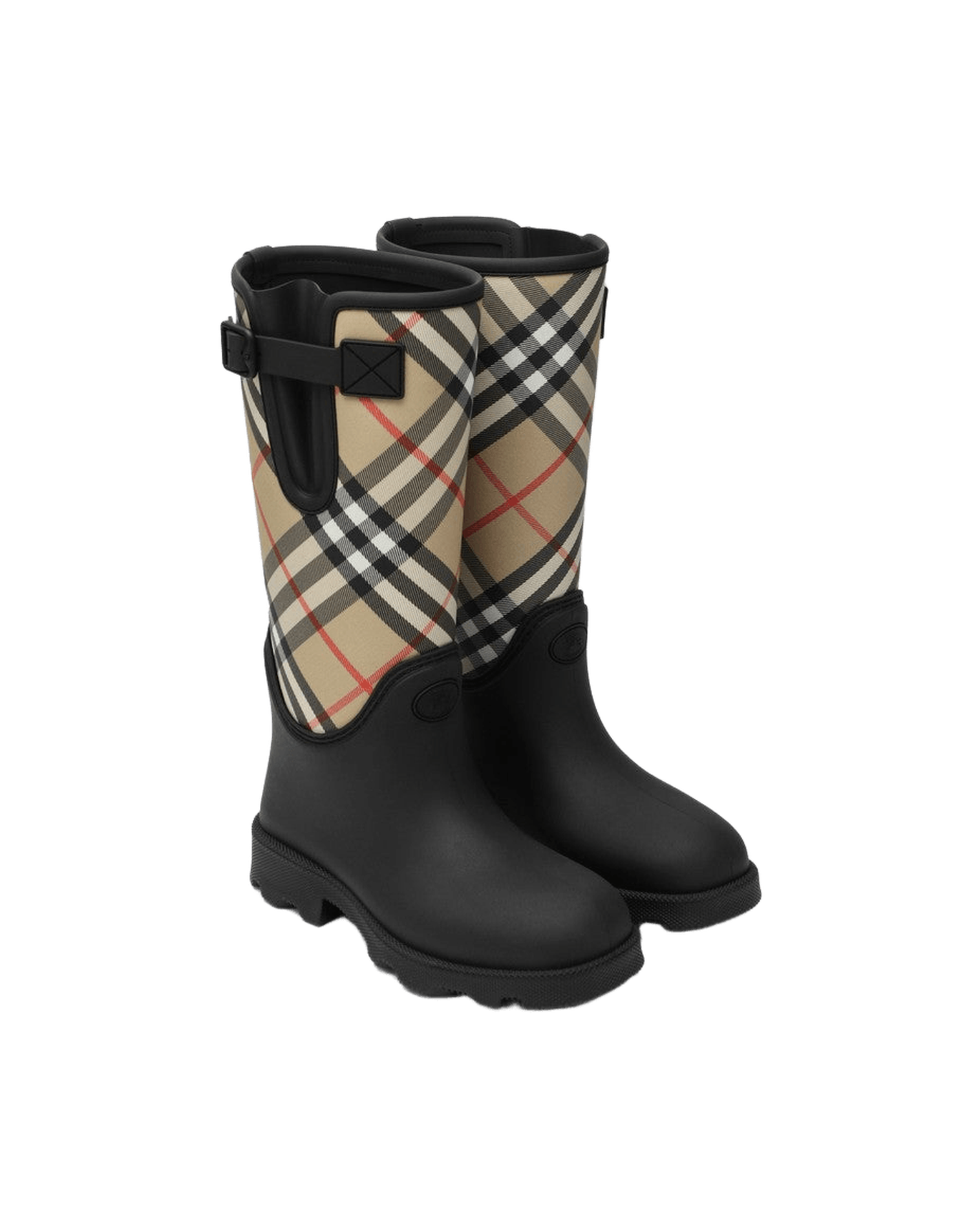 Burberry Black Tall Marsh Stamp Rubber Boots Glam Steals