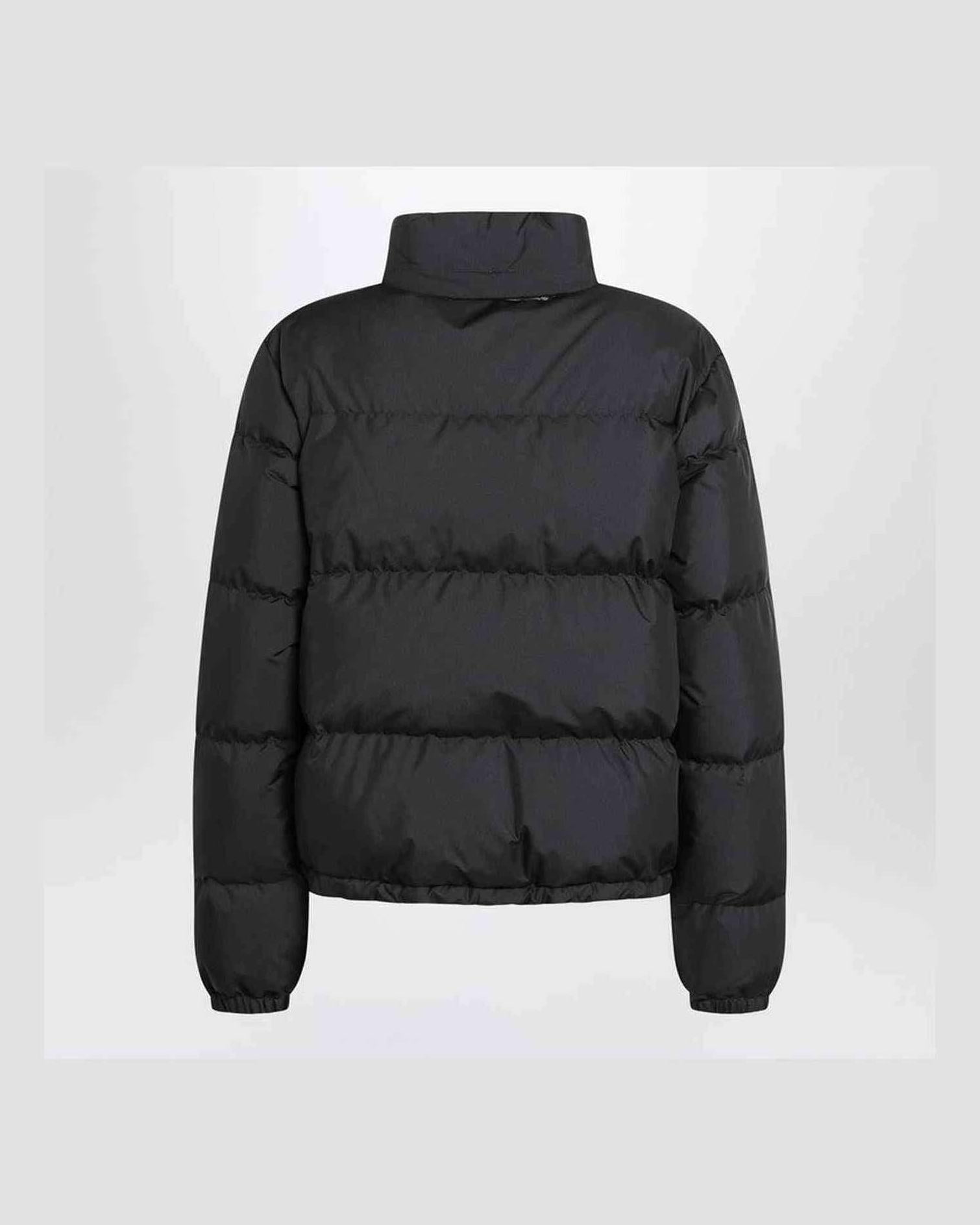 Burberry Black Zip Up Puffer Jacket with Check Detail Glam Steals