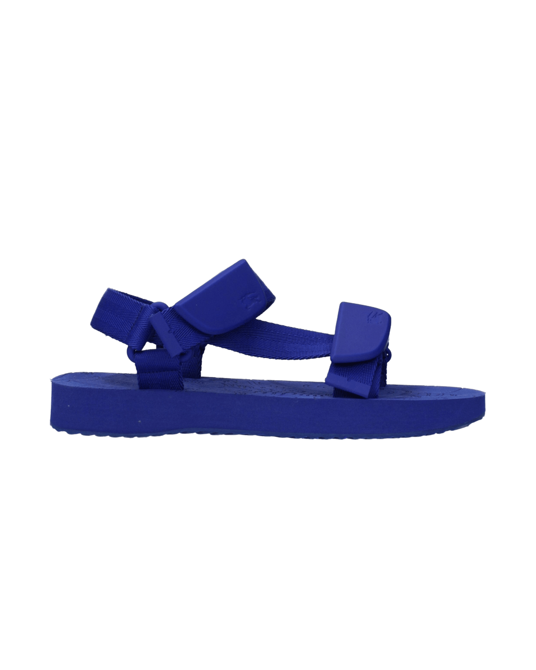 Burberry Blue Fabric Flat Sandals Glam Steals