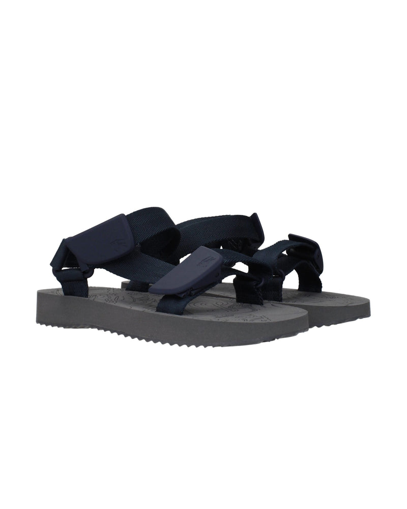 Burberry Blue Fabric Flat Sandals Glam Steals