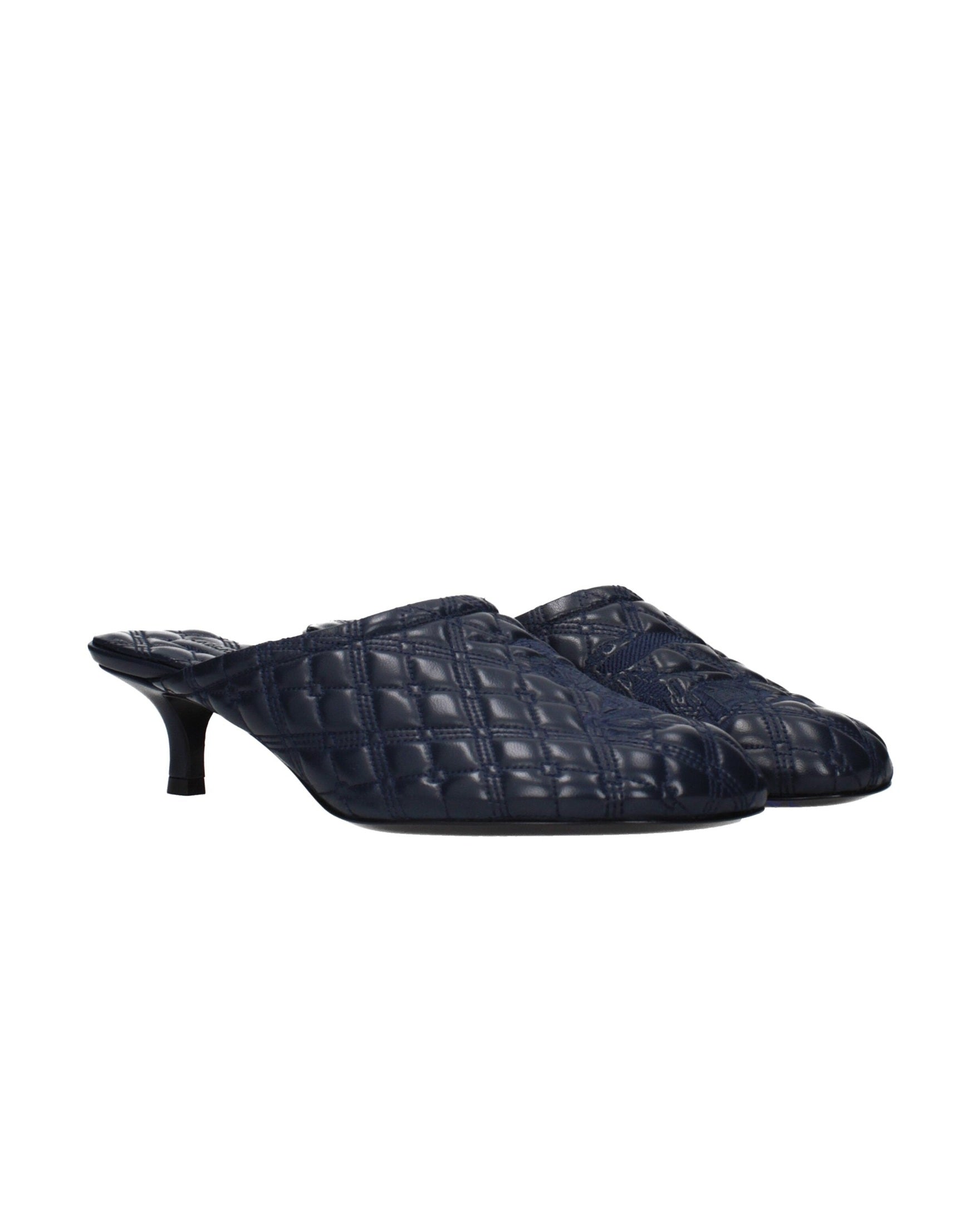 Burberry Blue Leather Heels Glam Steals