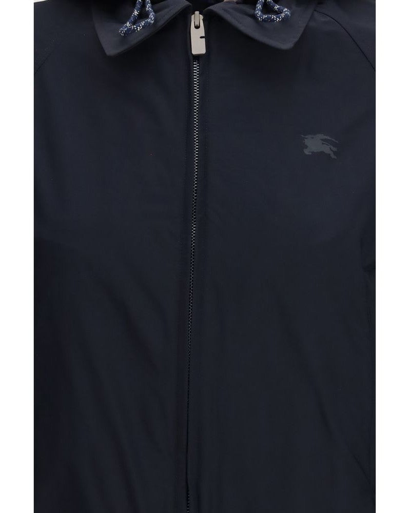 Burberry Blue Polyamide Full Length Jacket Glam Steals
