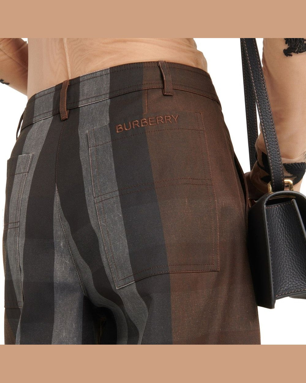 Burberry Brown Cotton Pant 