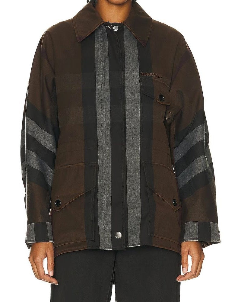 Burberry Brown Cotton Parka 