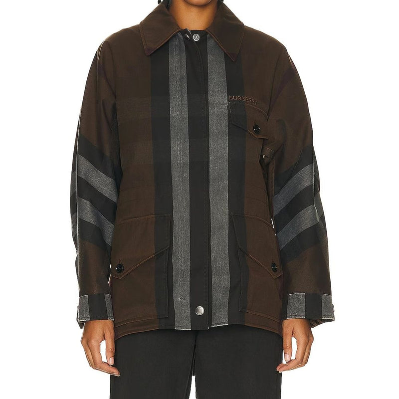 Burberry Brown Cotton Parka Glam Steals