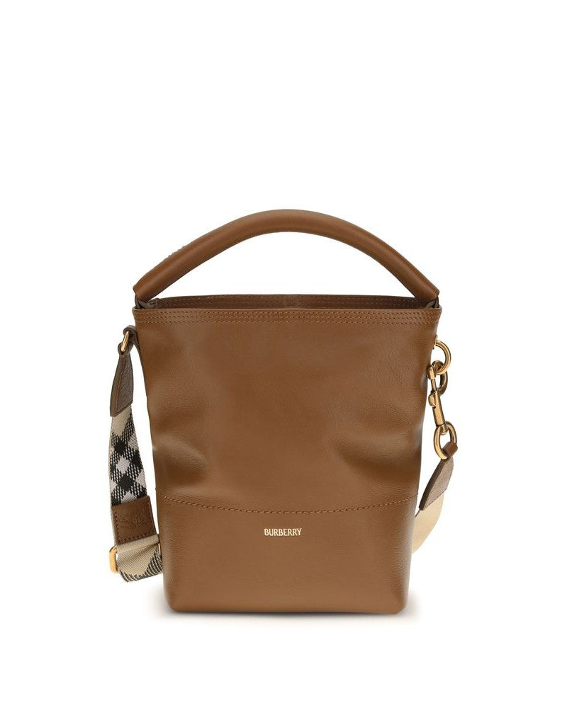 Burberry Brown Leather Calf Bos Taurus Bucket Bag