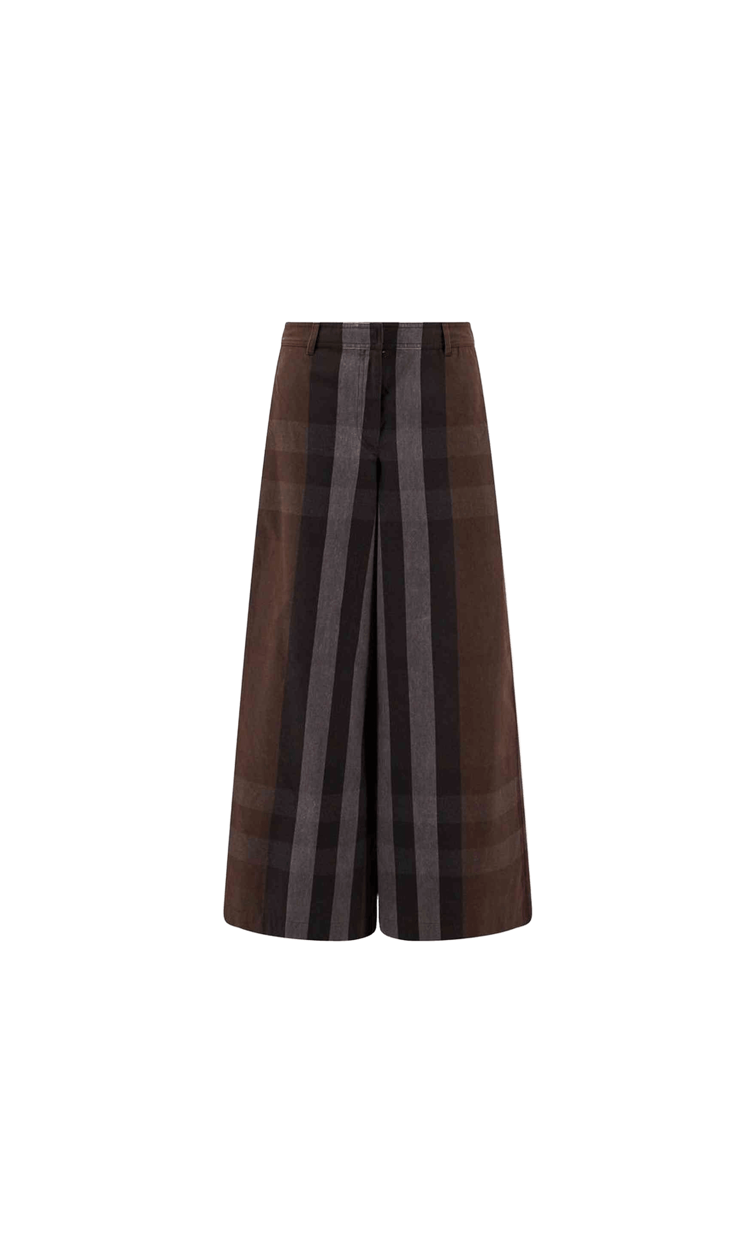 Burberry Canvas Checked Wide Leg Pant Glam Steals