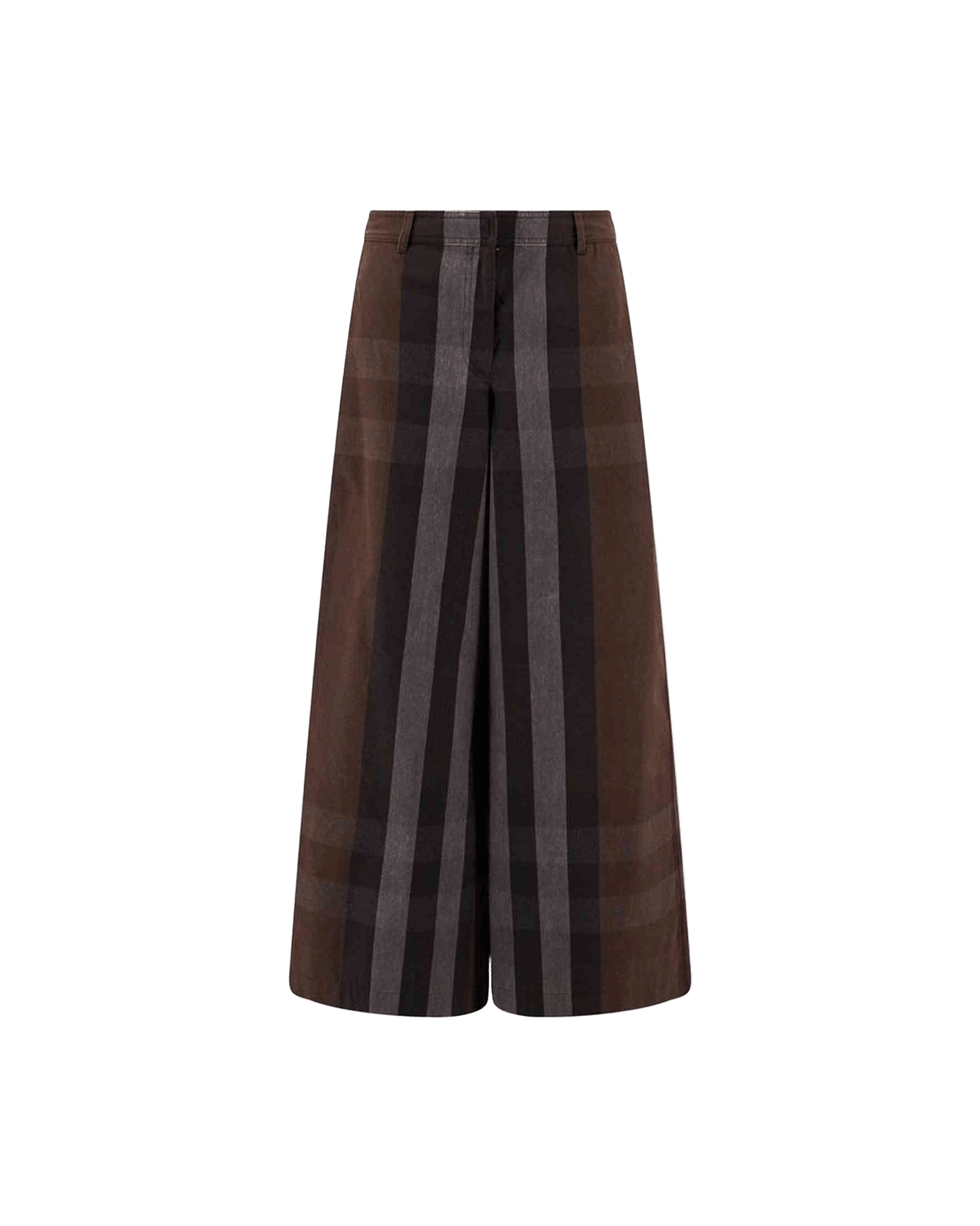 Burberry Canvas Checked Wide Leg Pant Glam Steals