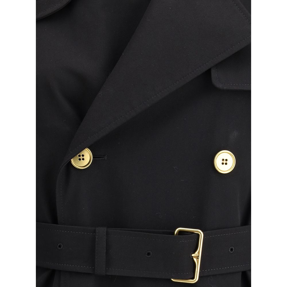 Burberry Castleford Long Trench Coat With Check Collar Glam Steals