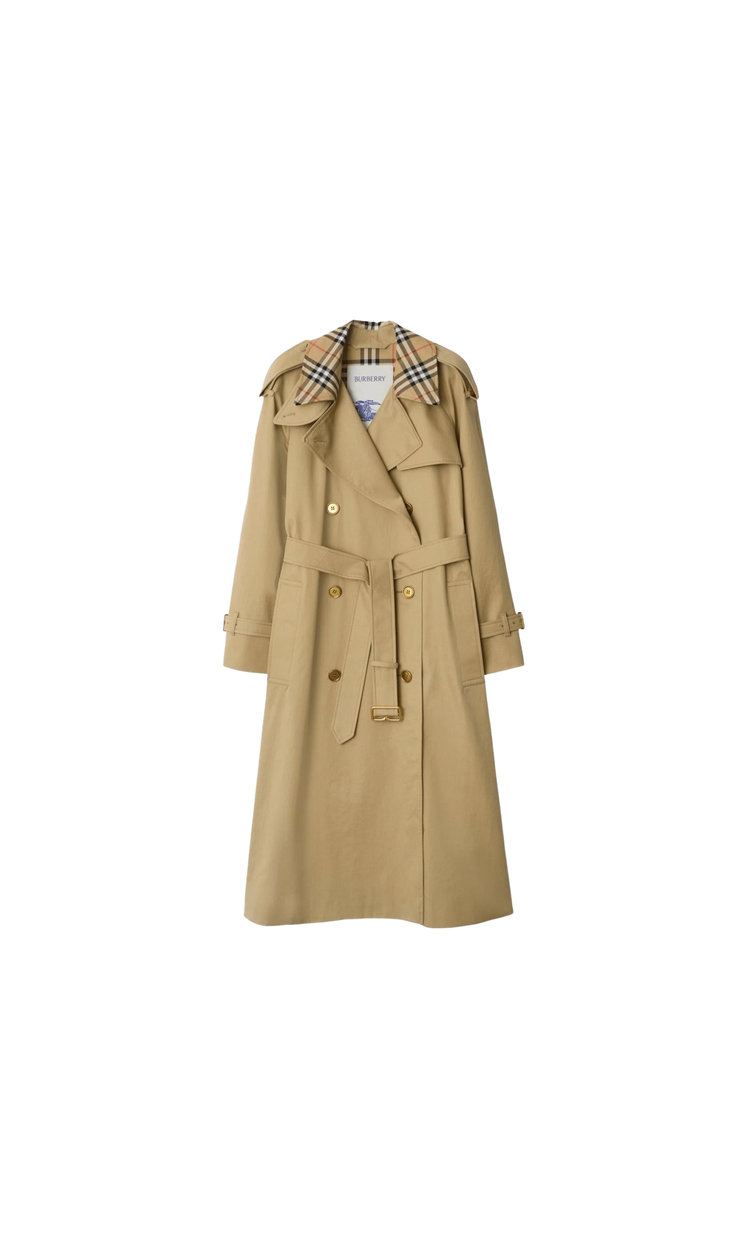 Burberry Castleford Medium Trench Coat with Check Collar Glam Steals