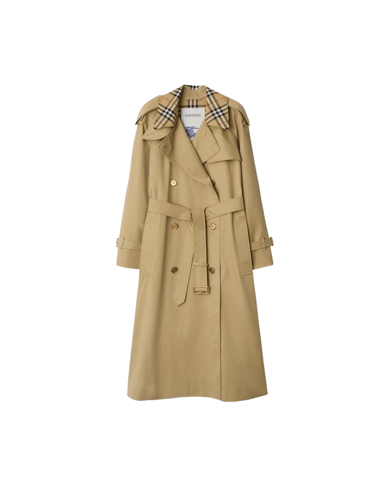 Burberry Castleford Medium Trench Coat With Check Collar Glam Steals