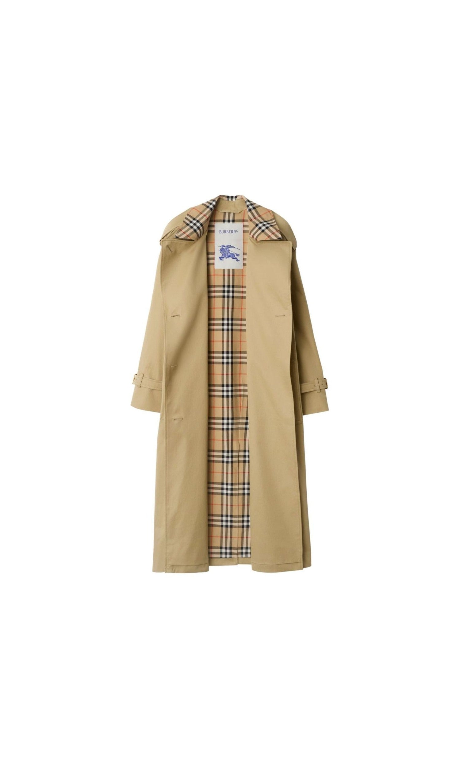 Burberry Castleford Medium Trench Coat with Check Collar Glam Steals