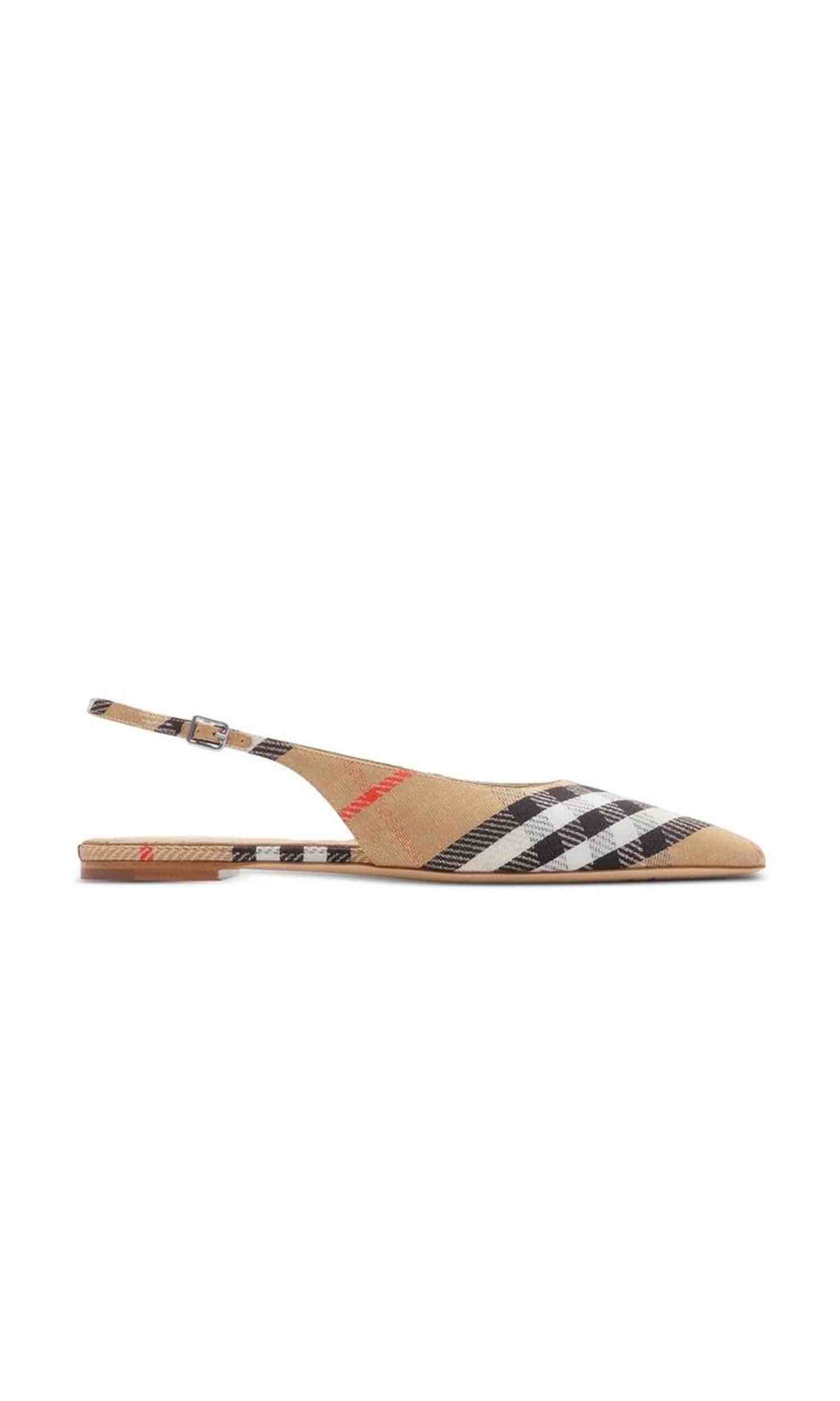 Burberry Check Birdie Slingback Ballerina Flats Glam Steals