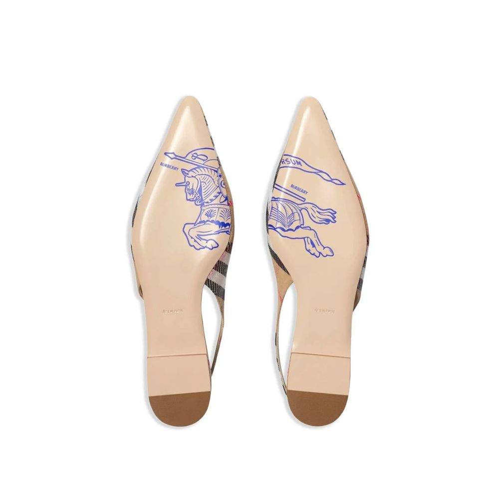 Burberry Check Birdie Slingback Ballerina Flats Glam Steals