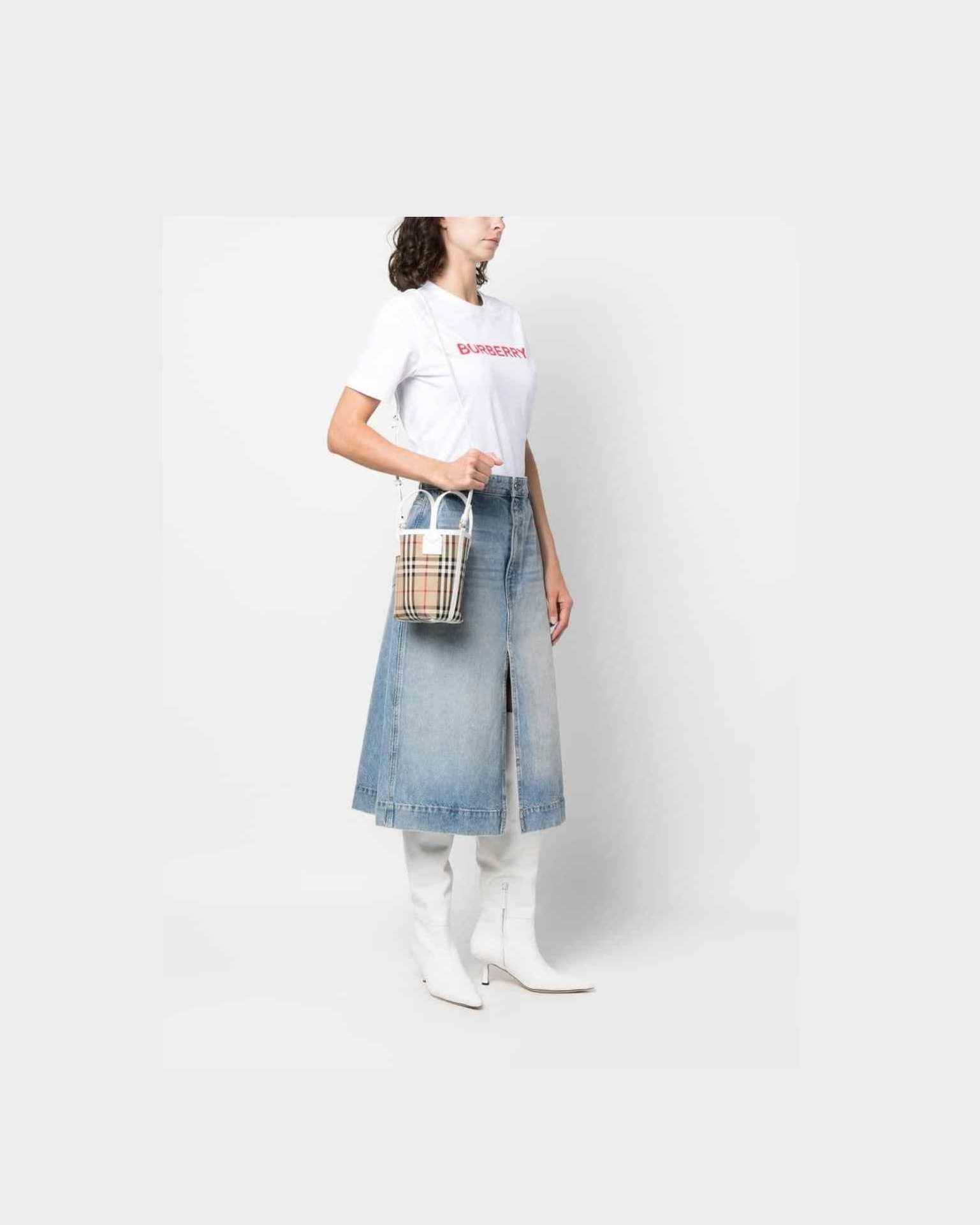 Burberry Check Motif Mini Bucket Bag Glam Steals