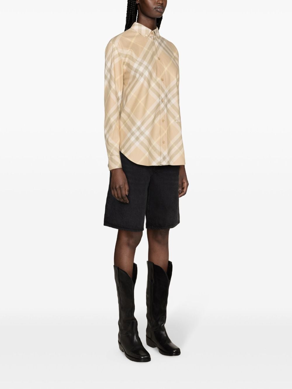 Burberry Check Motif Shirt Glam Steals
