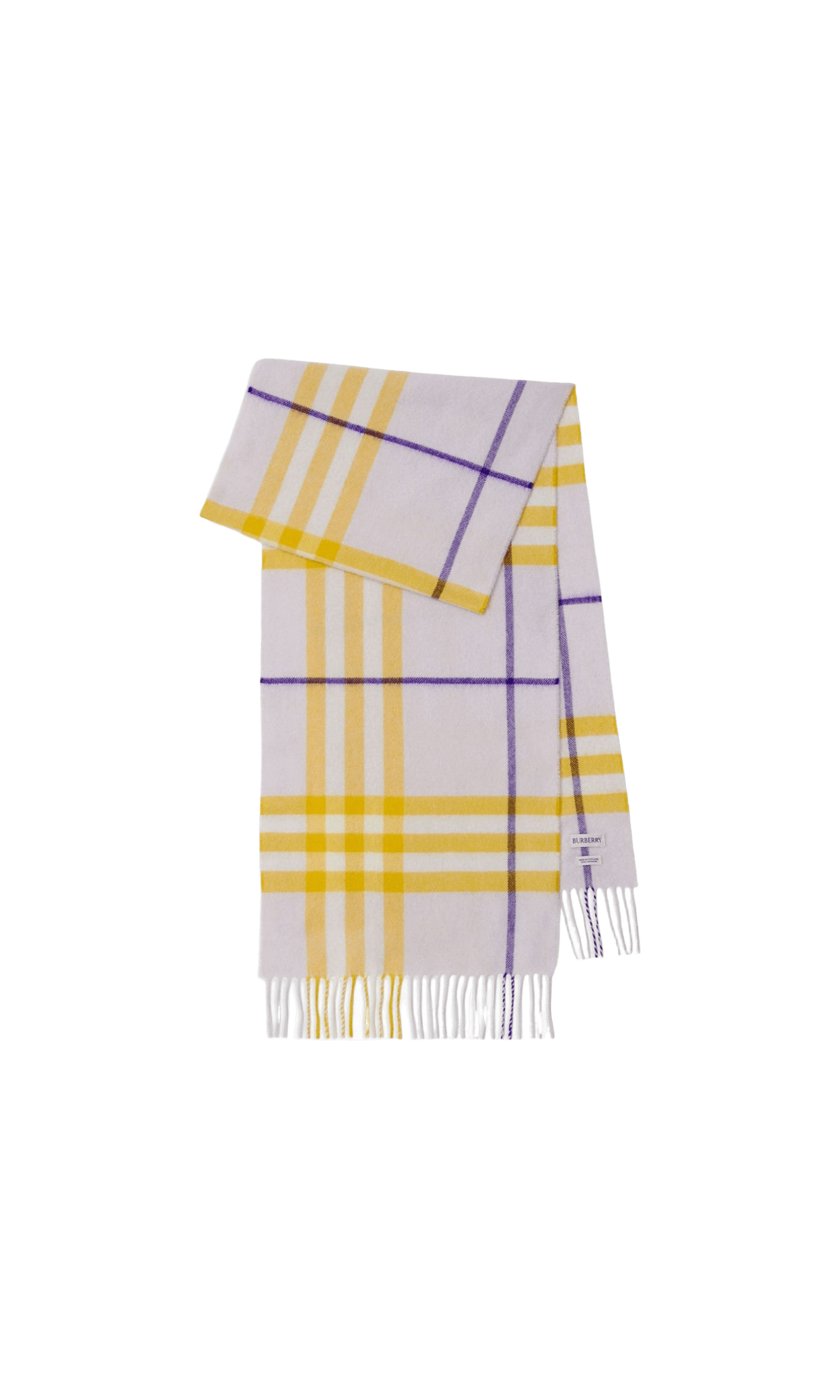 Burberry Checked Fringed Edge Cashmere Scarf Glam Steals