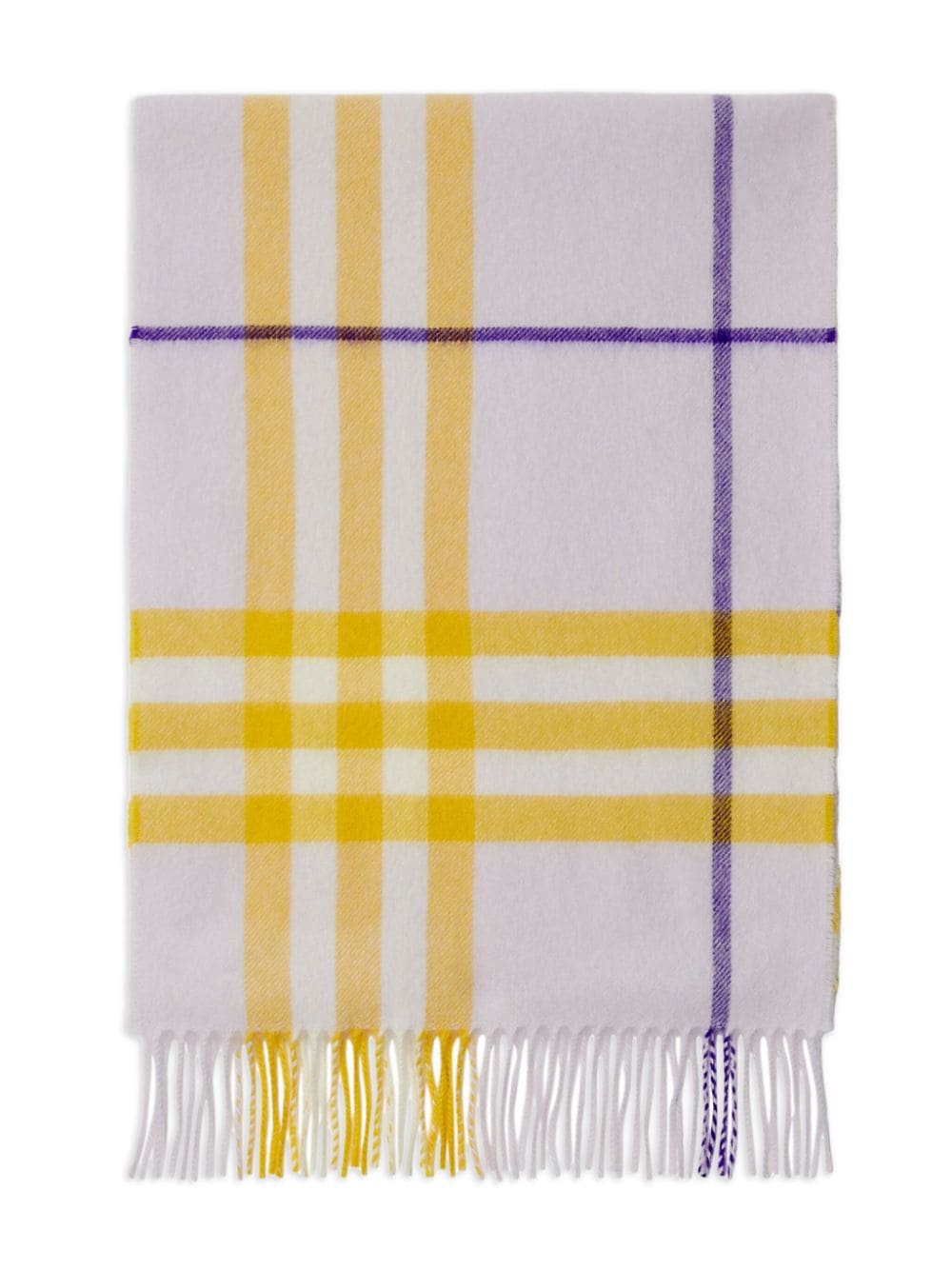 Burberry Checked Fringed Edge Cashmere Scarf Glam Steals