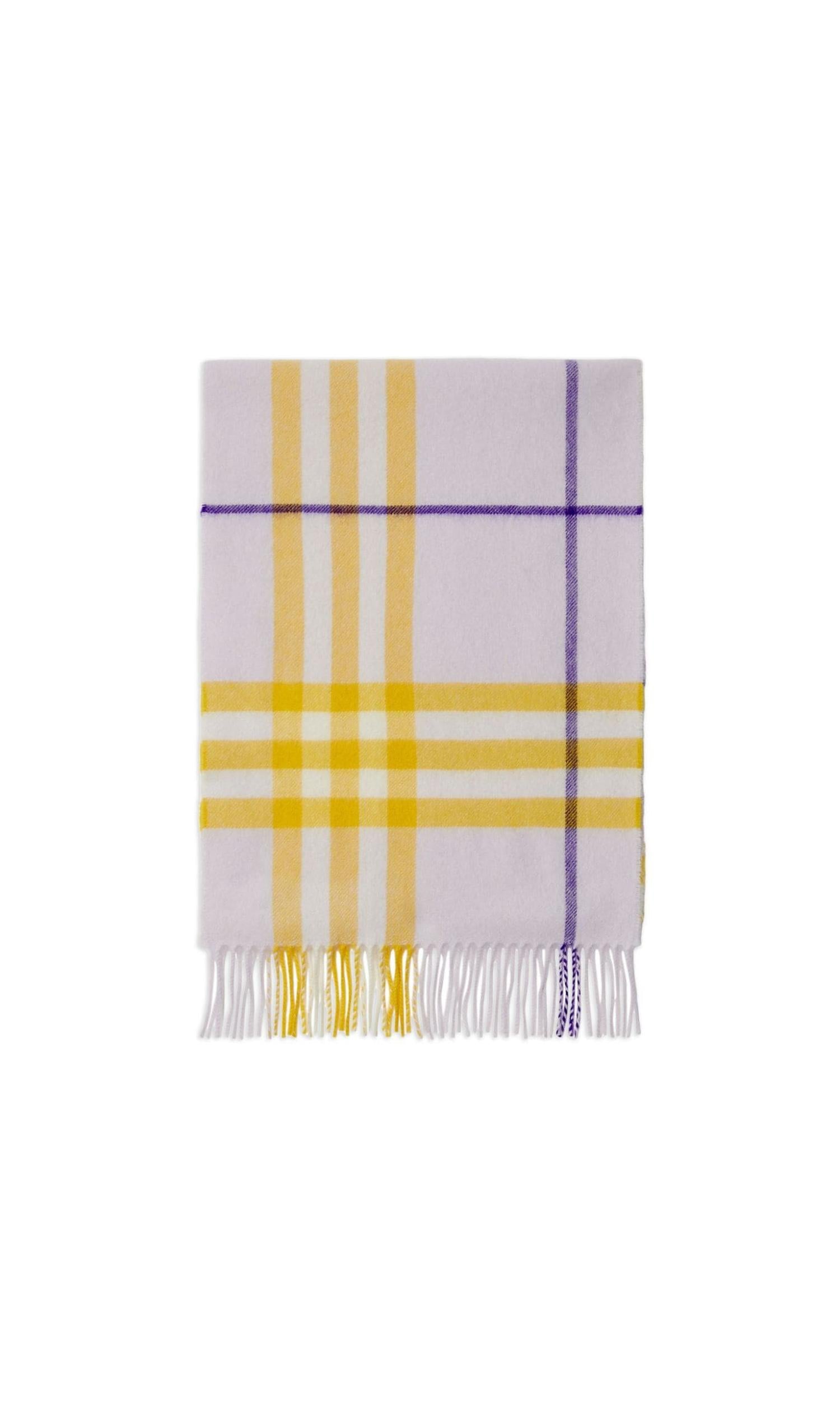 Burberry Checked Fringed Edge Cashmere Scarf Glam Steals