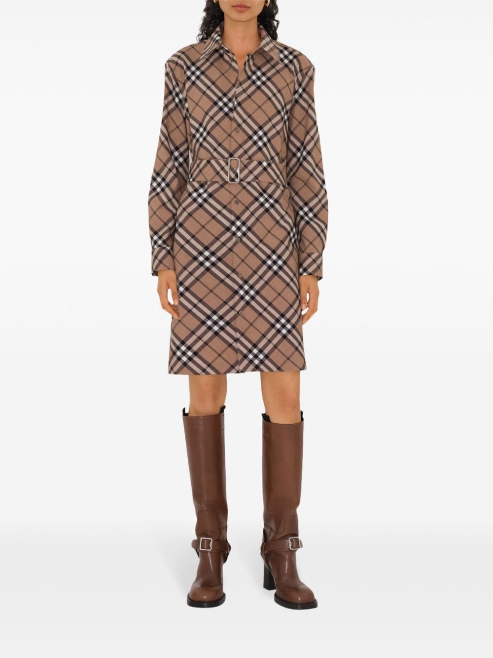 Burberry Checked Shirt Dress Glam Steals