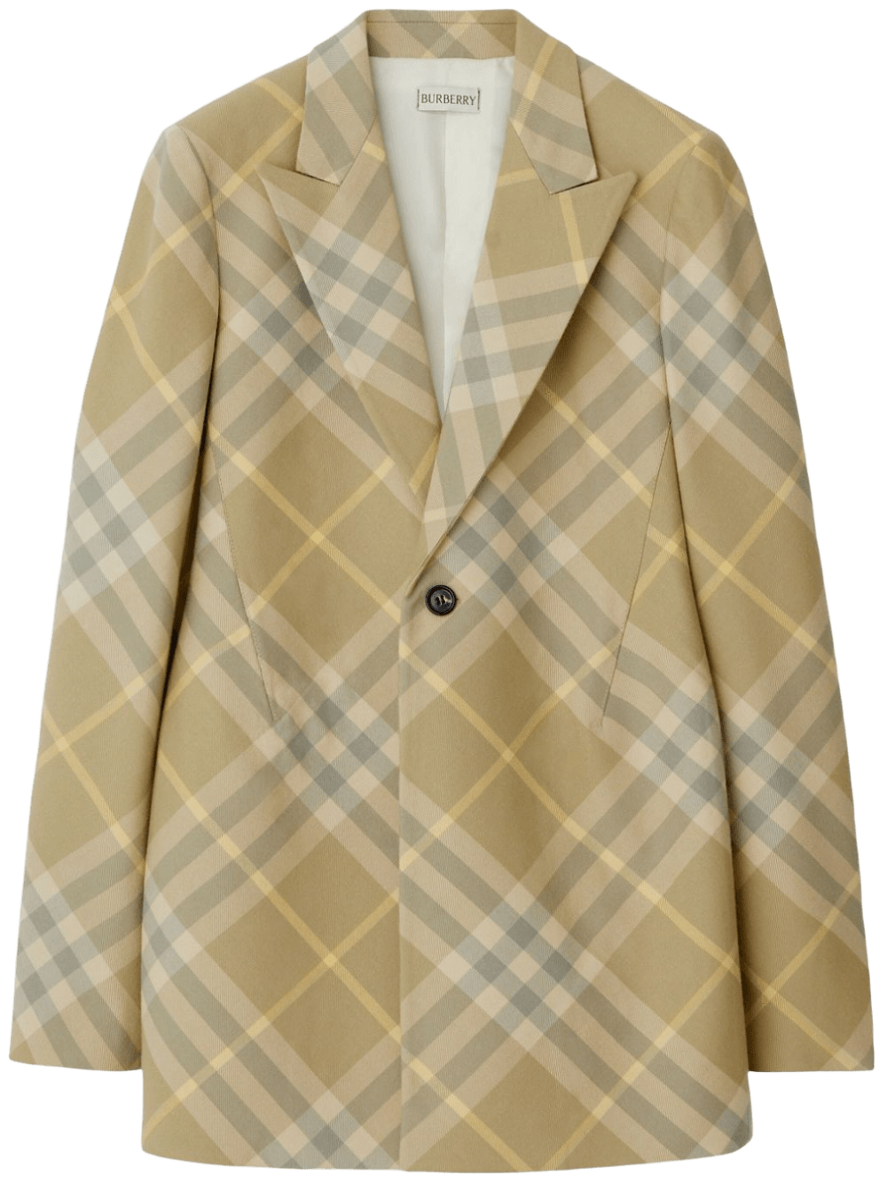 Burberry Checked Tailored Single Breasted Blazer Glam Steals