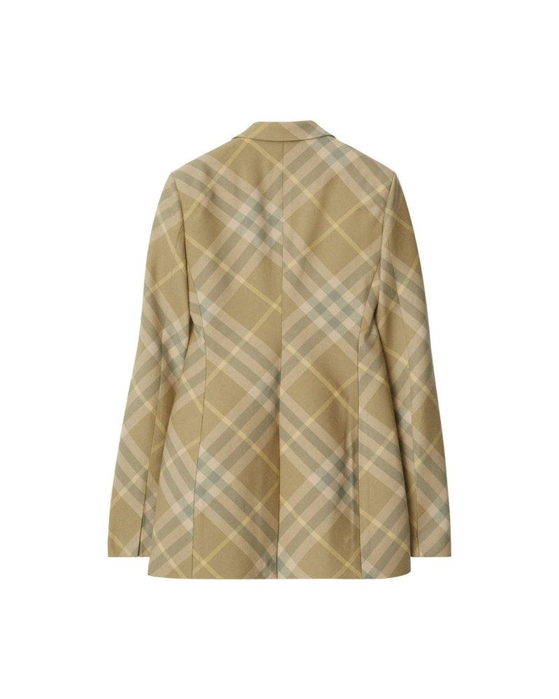 Burberry Checked Tailored Single Breasted Blazer Suits