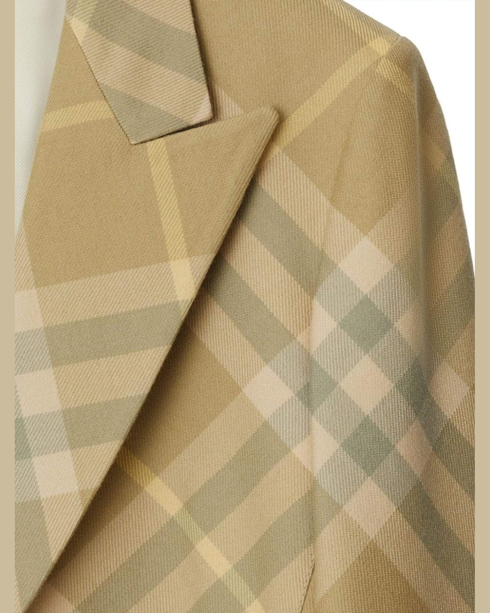 Burberry Checked Tailored Single Breasted Blazer Glam Steals