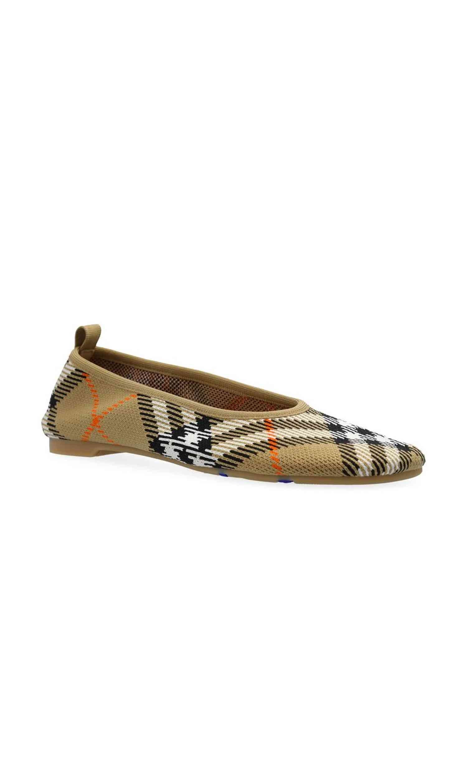 Burberry Checkered Knitted Ballerina Shoes Glam Steals