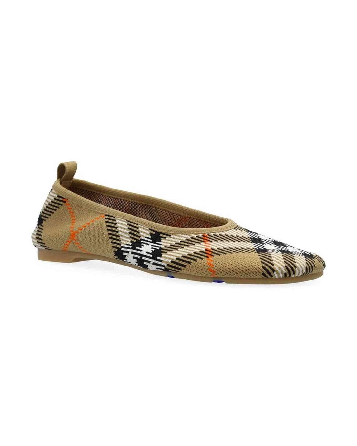 Burberry Checkered Knitted Ballerina Shoes Glam Steals