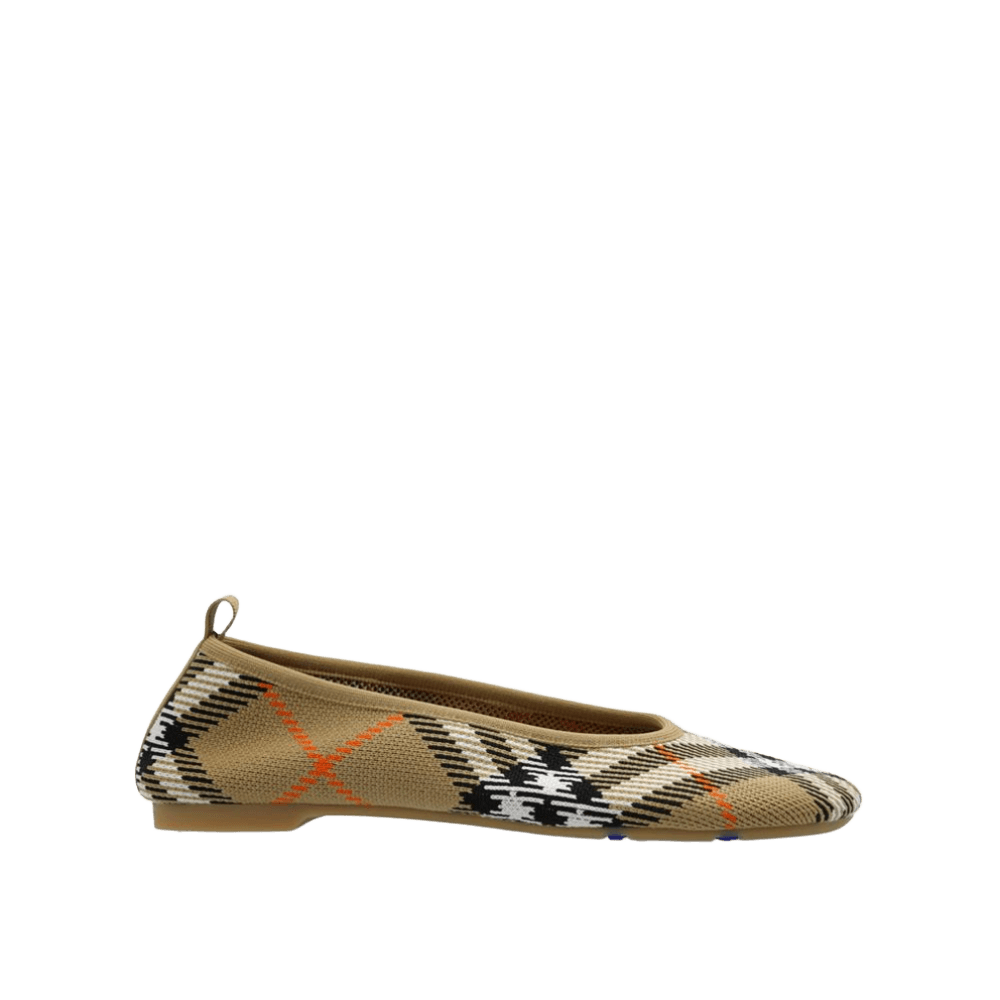 Burberry Checkered Knitted Ballerina Shoes Glam Steals