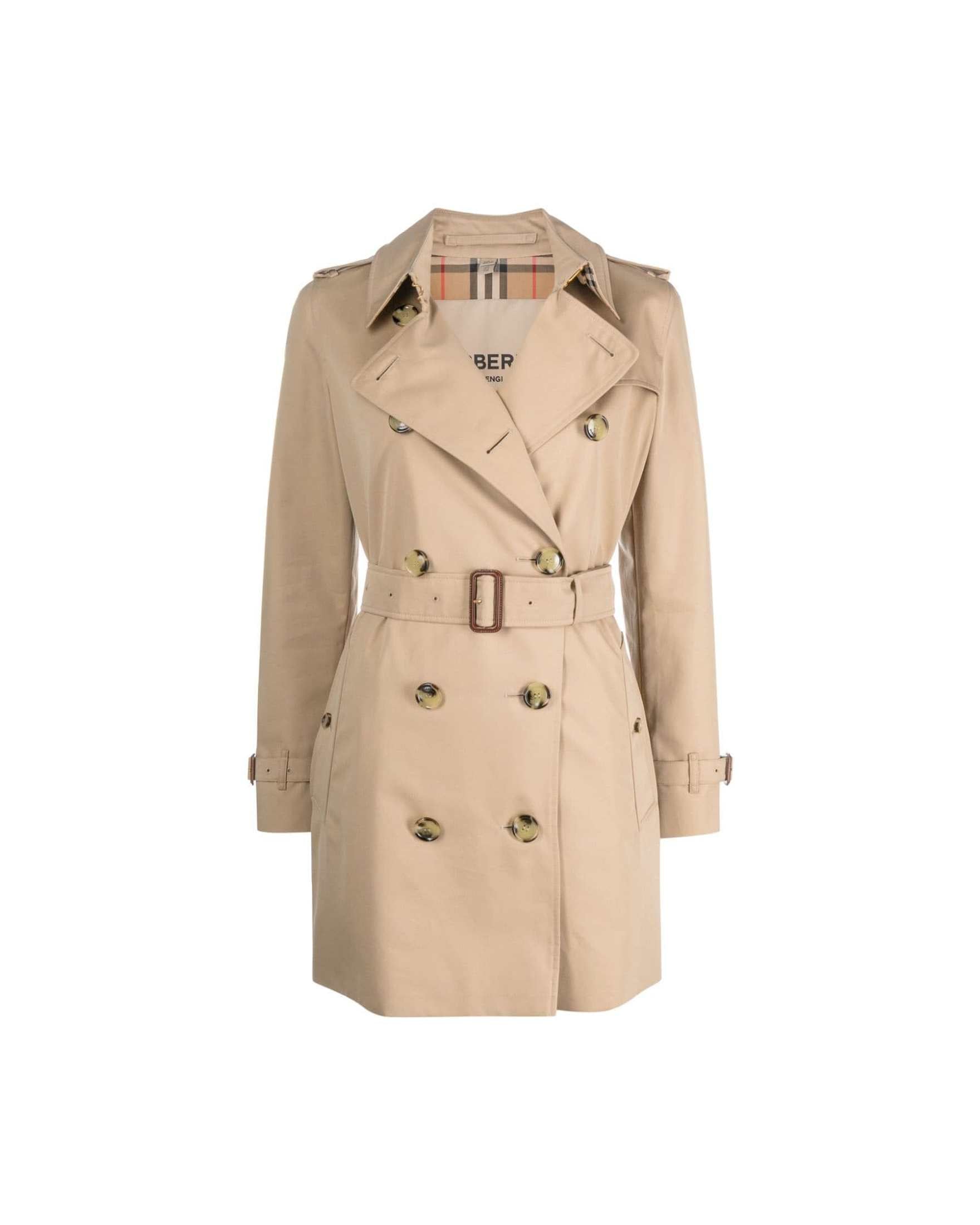 Burberry Cotton Short Kensington Heritage Trench Coat Glam Steals