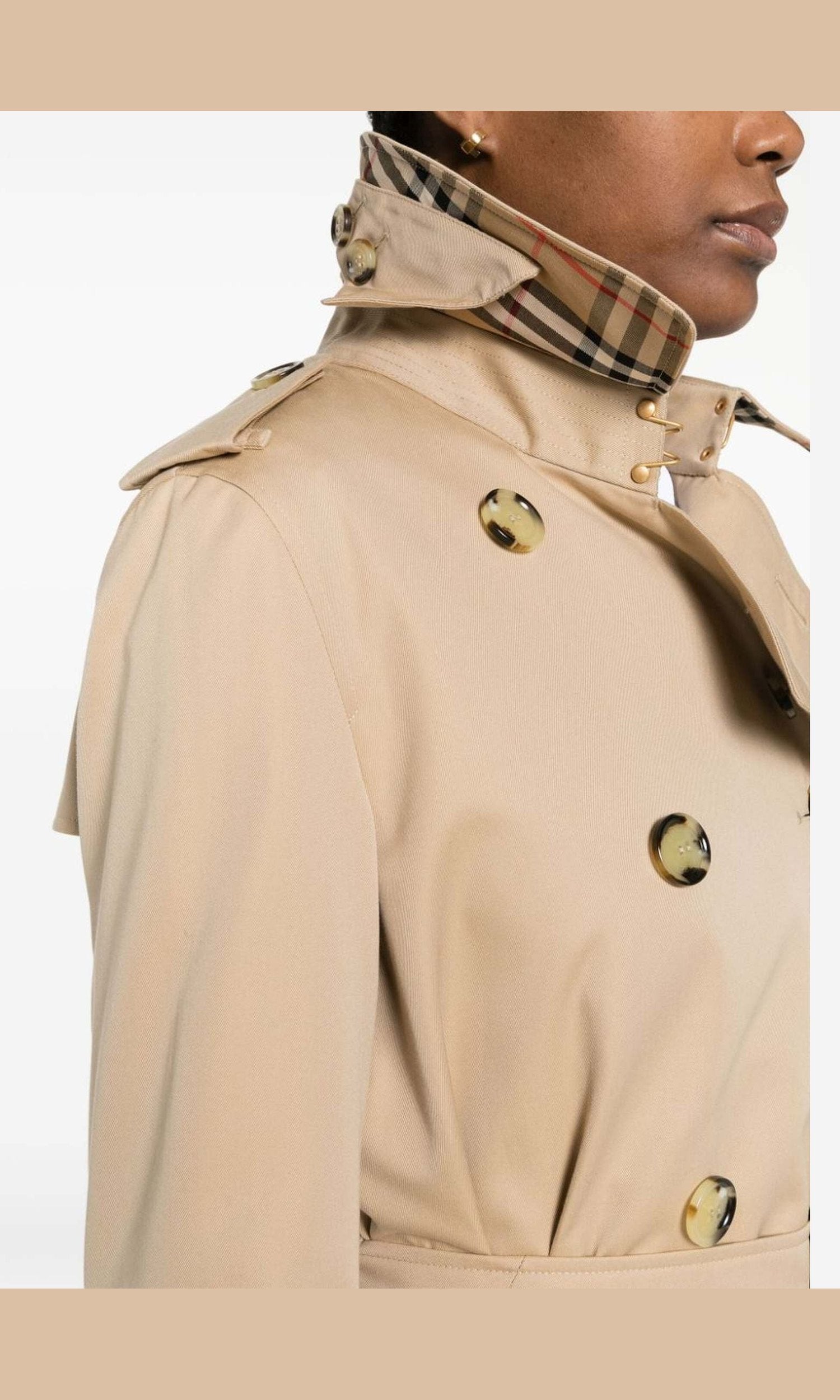 Burberry Cotton Short Kensington Heritage Trench Coat Glam Steals