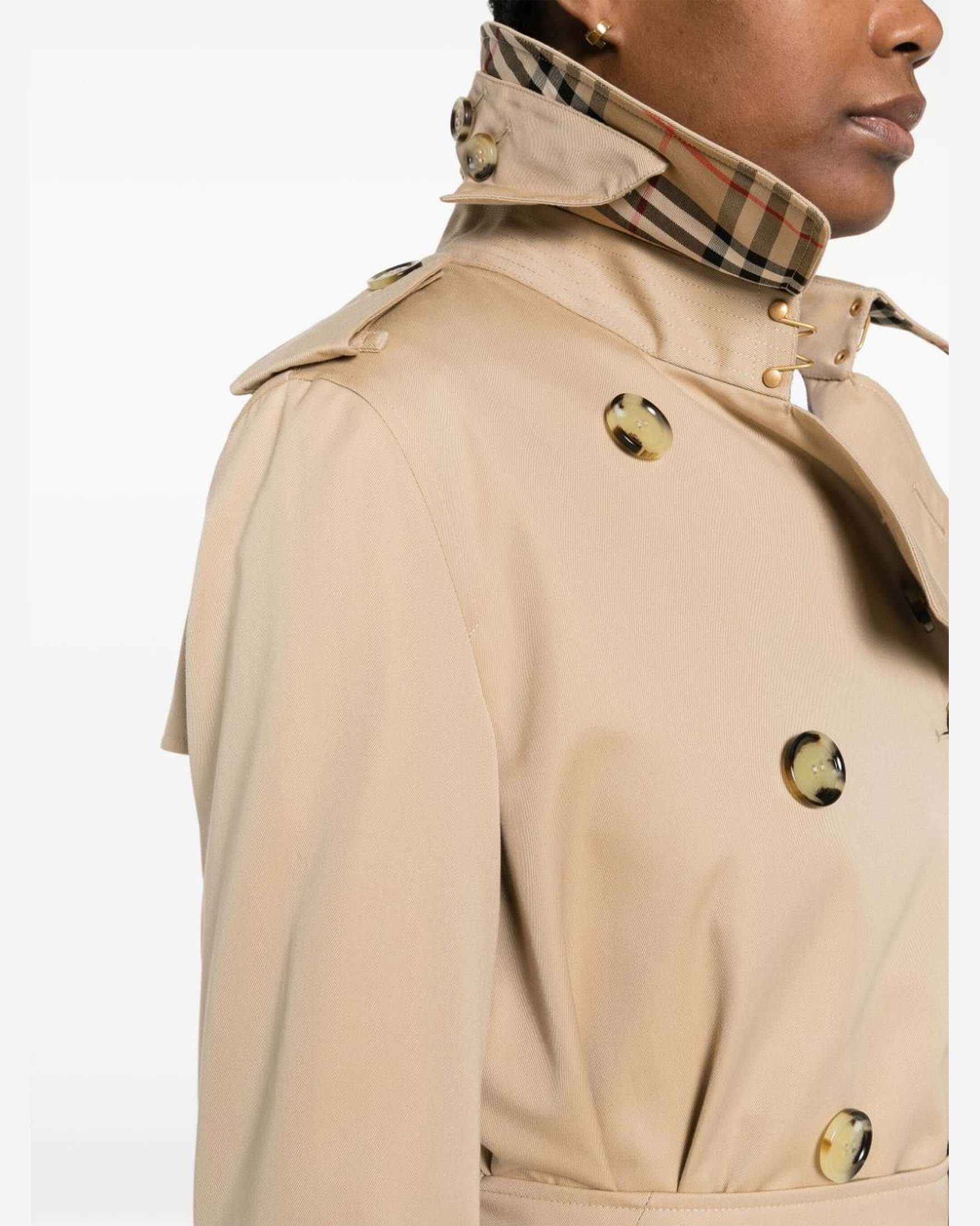 Burberry Cotton Short Kensington Heritage Trench Coat Glam Steals