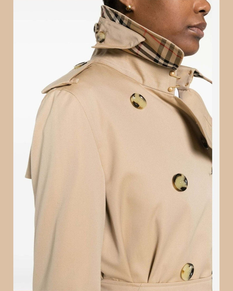 Burberry Cotton Short Kensington Heritage Trench Coat Glam Steals