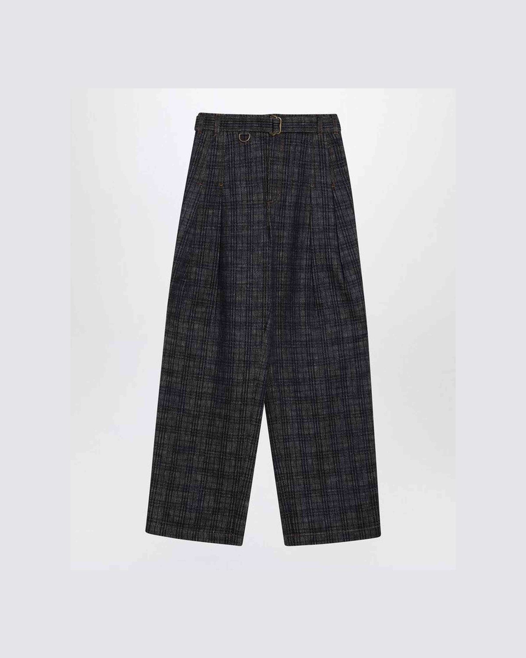 Burberry Denim Indigo Jeans in Check Pattern Glam Steals