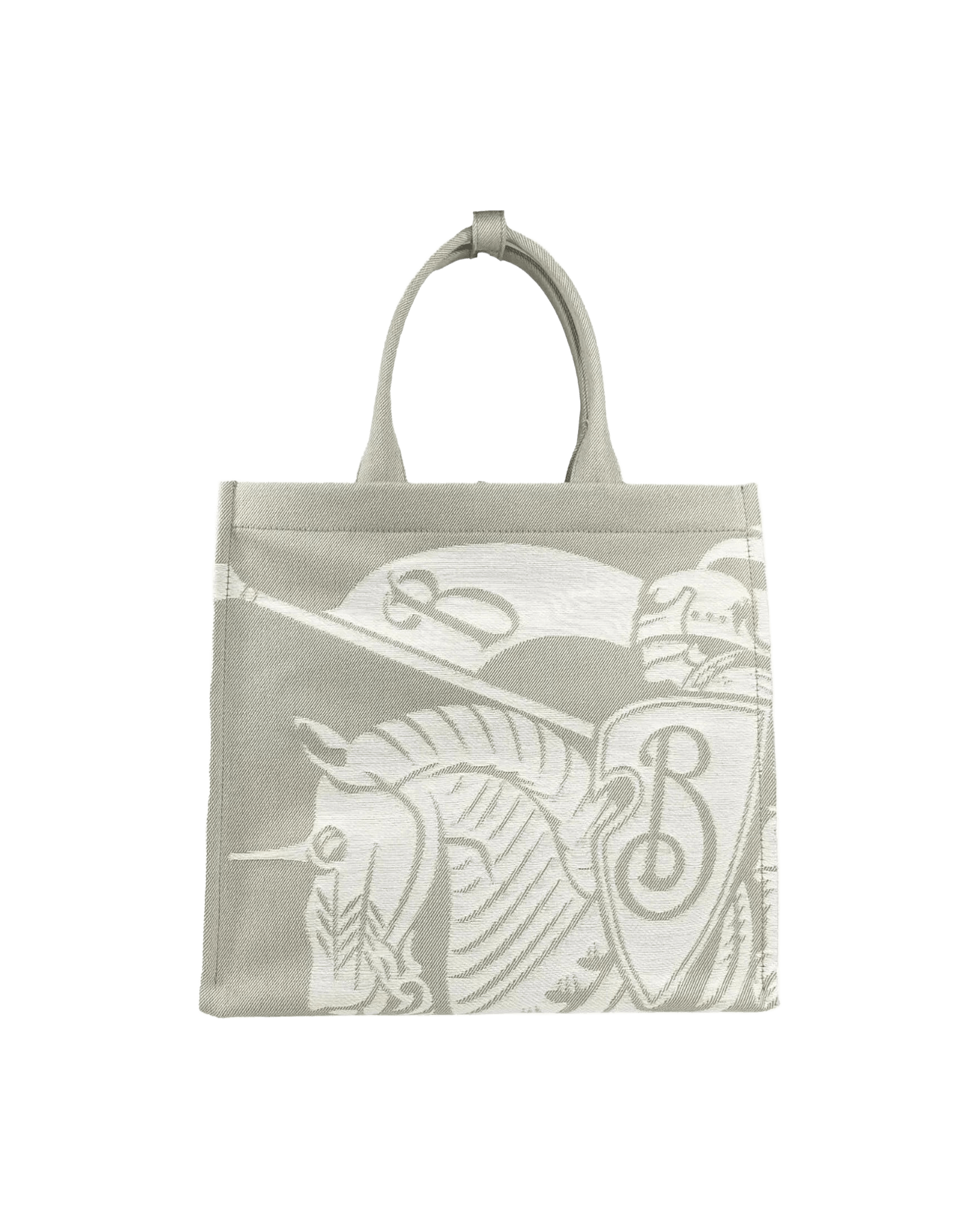 Burberry Ekd Canvas Tote Bag With Coin Beige Pouch Glam Steals