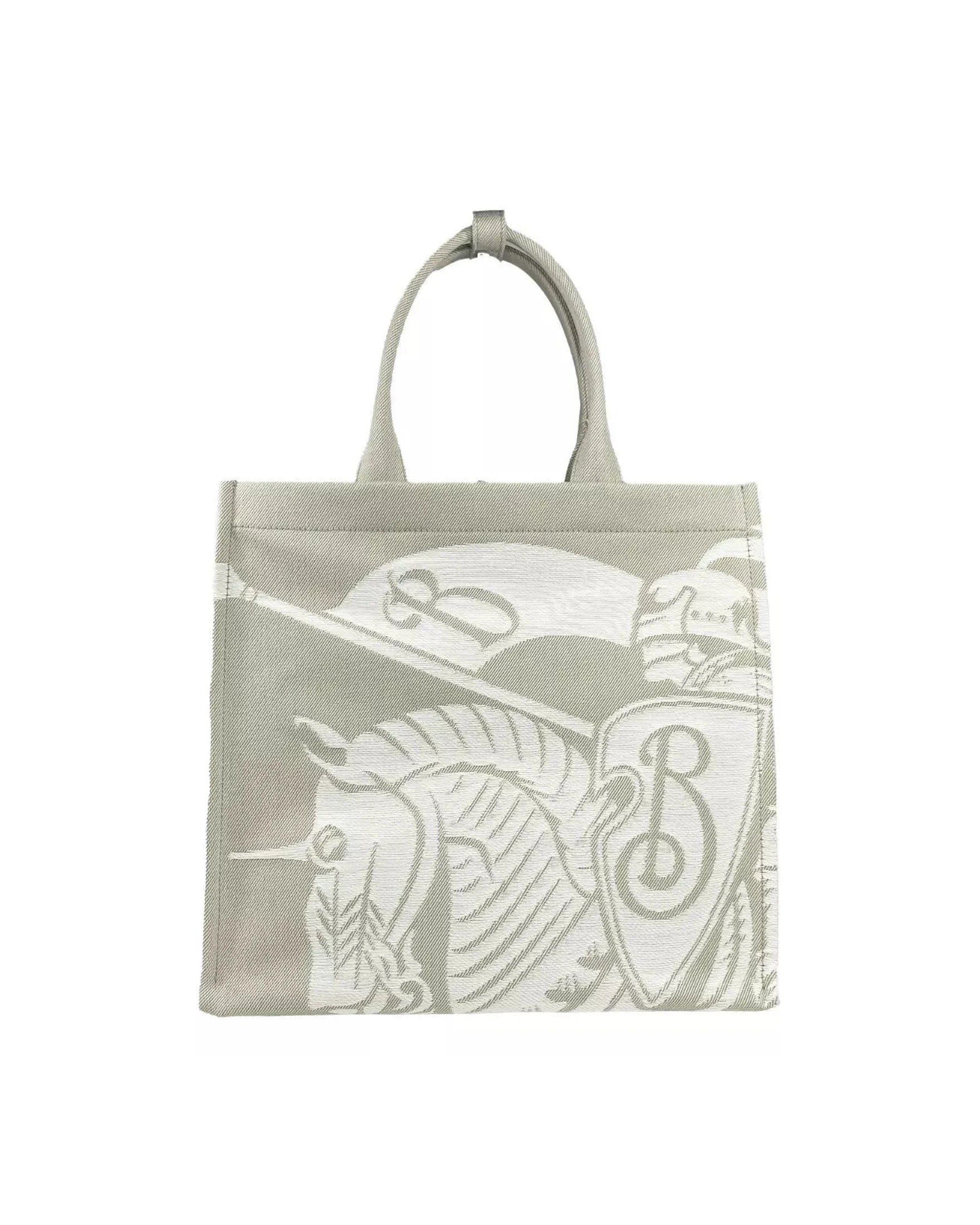 Burberry Ekd Canvas Tote Bag With Coin Beige Pouch Glam Steals