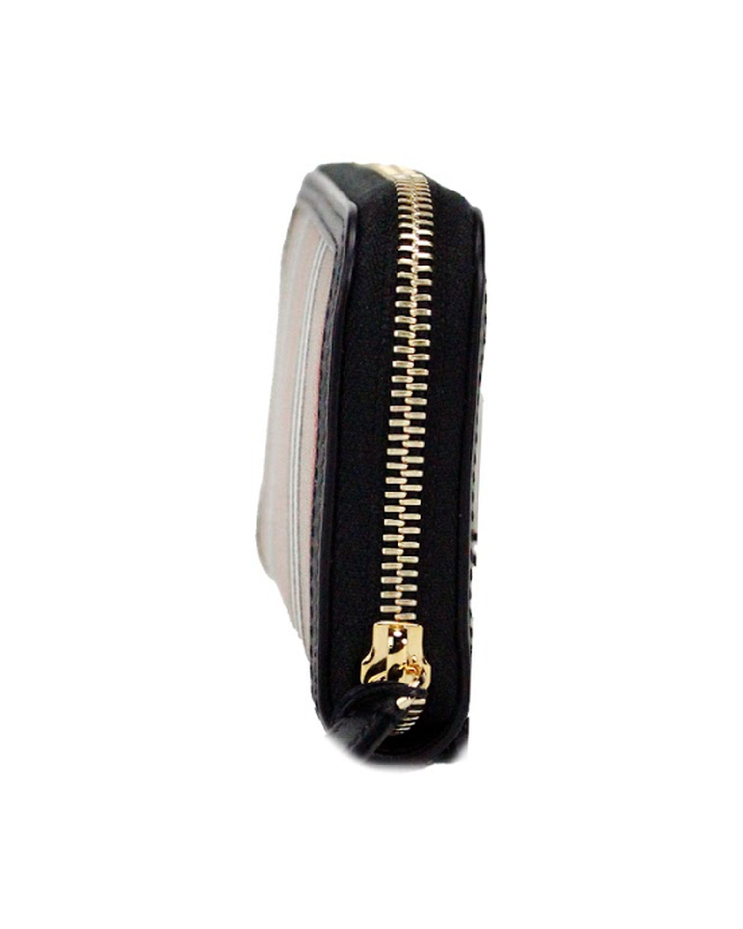 Burberry Eller Leather Icon Stripe Canvas Zip Around Continental Black Wallet Glam Steals