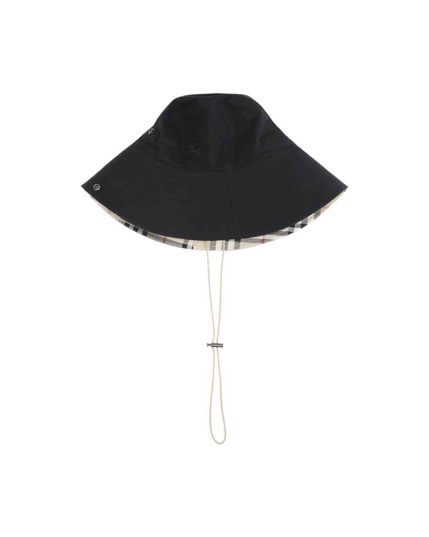 Burberry Gabardine Check Brim Bucket Hat Glam Steals