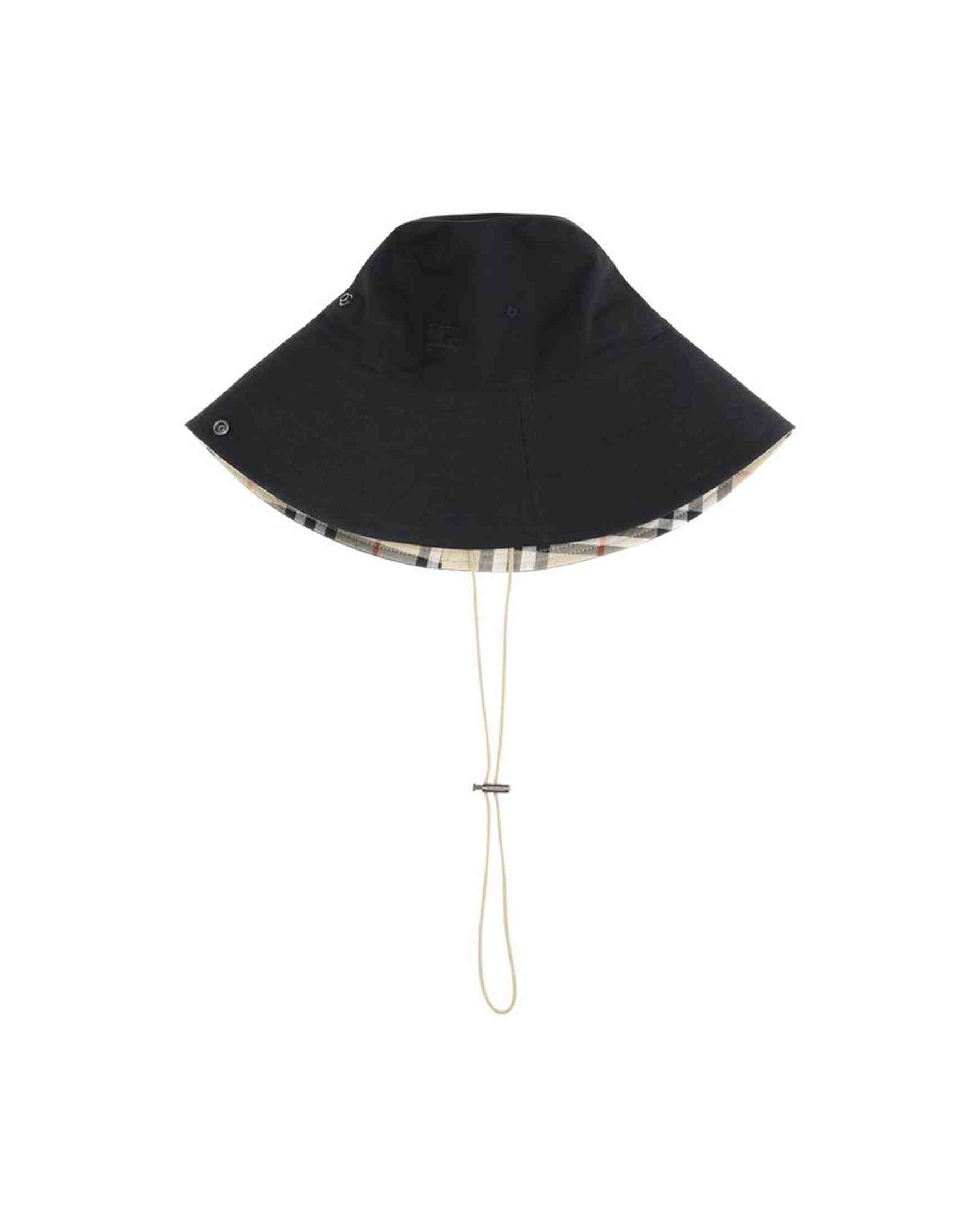 Burberry Gabardine Check Brim Bucket Hat Glam Steals