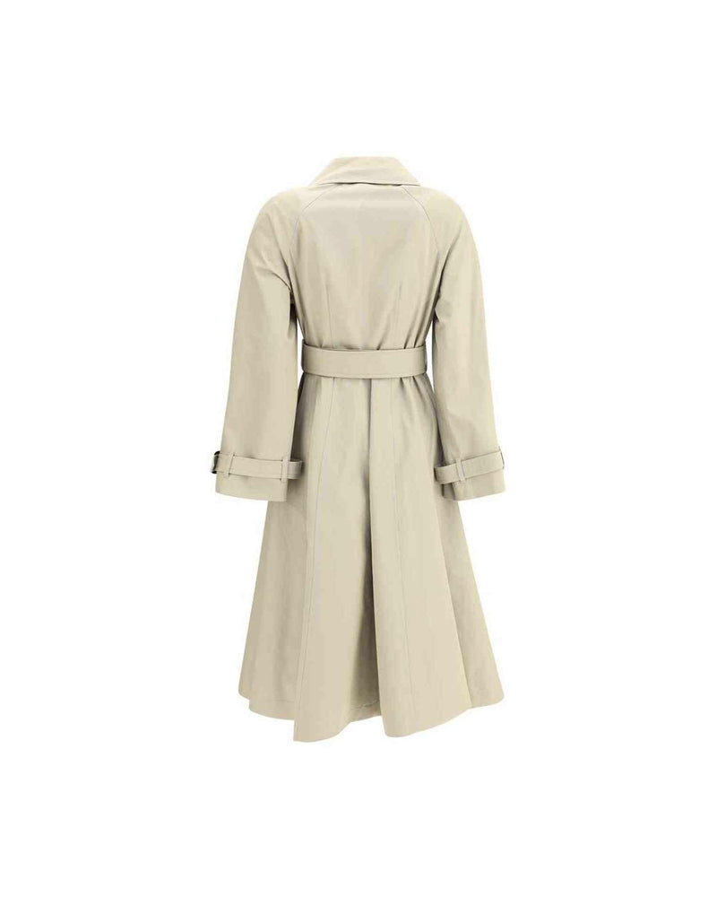 Burberry Gabardine Ellingham Fit and Flare Long Trench Coat Glam Steals