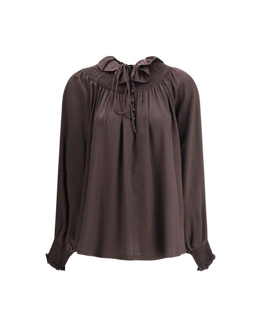 Burberry Geometric Silk Blouse Glam Steals