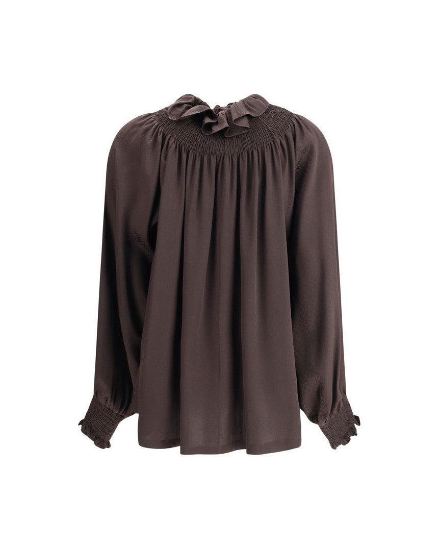 Burberry Geometric Silk Blouse Glam Steals