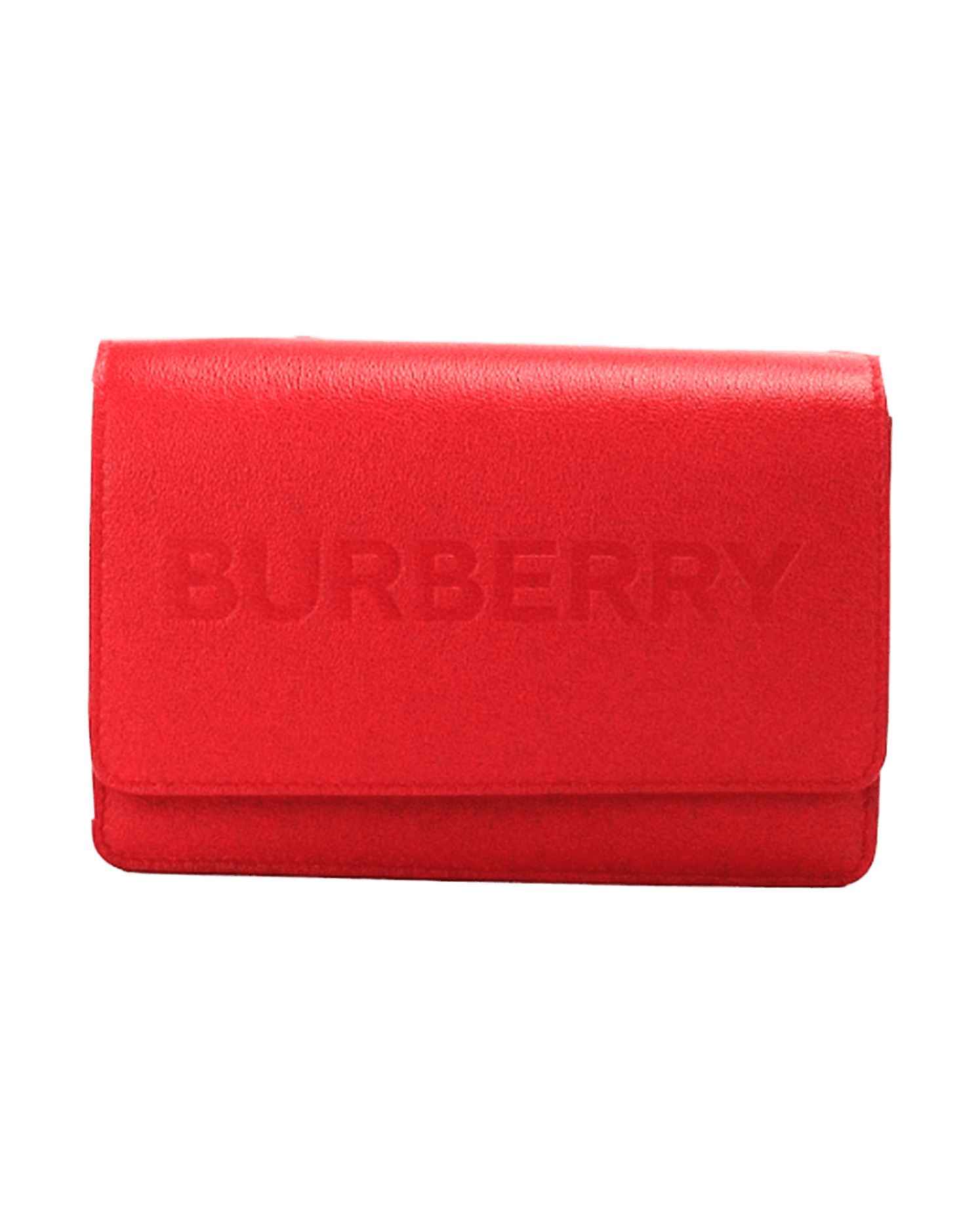 Burberry Hampshire Small Embossed Logo Smooth Leather Crossbody Red Bag Glam Steals