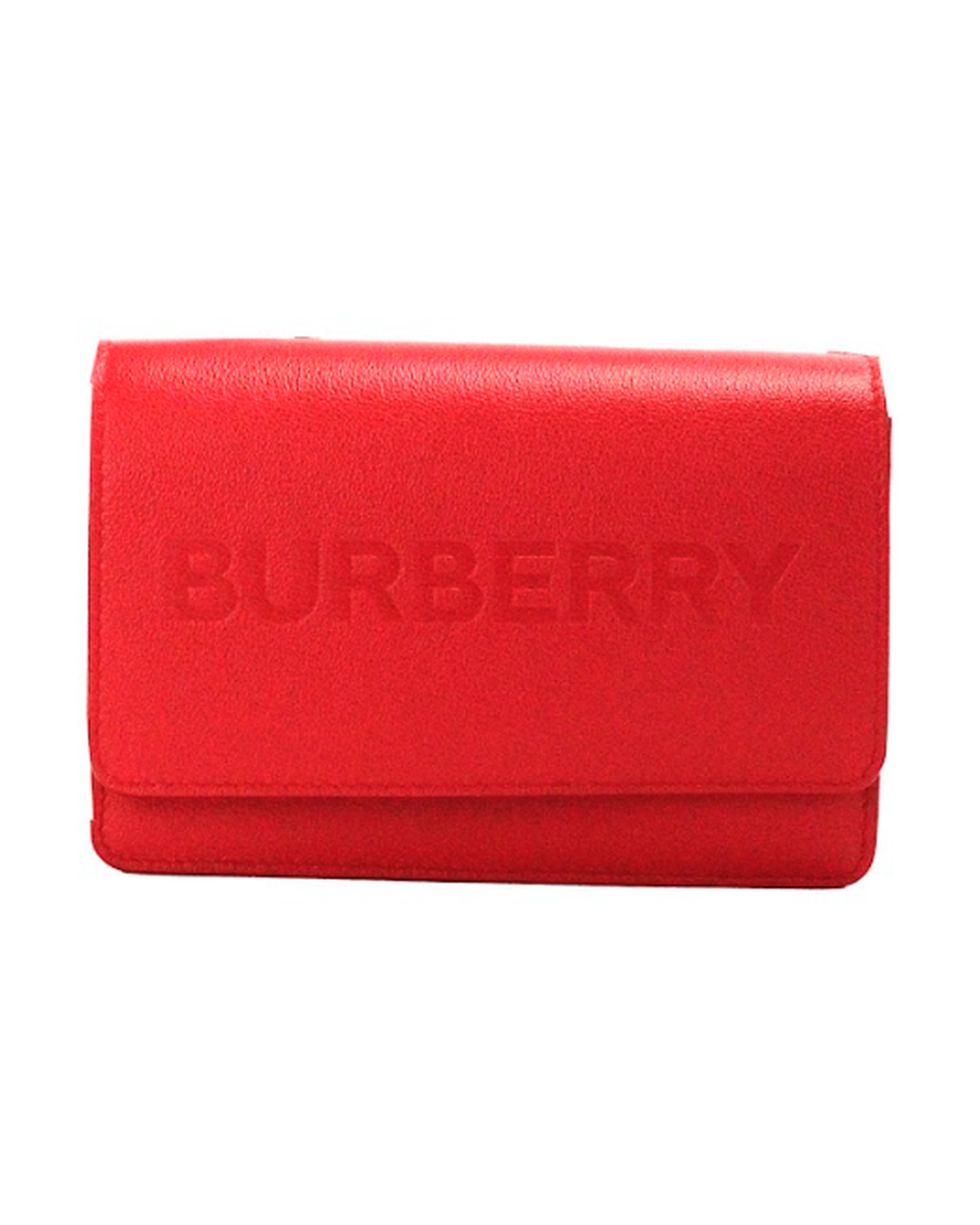 Burberry Hampshire Small Embossed Logo Smooth Leather Crossbody Red Bag Glam Steals