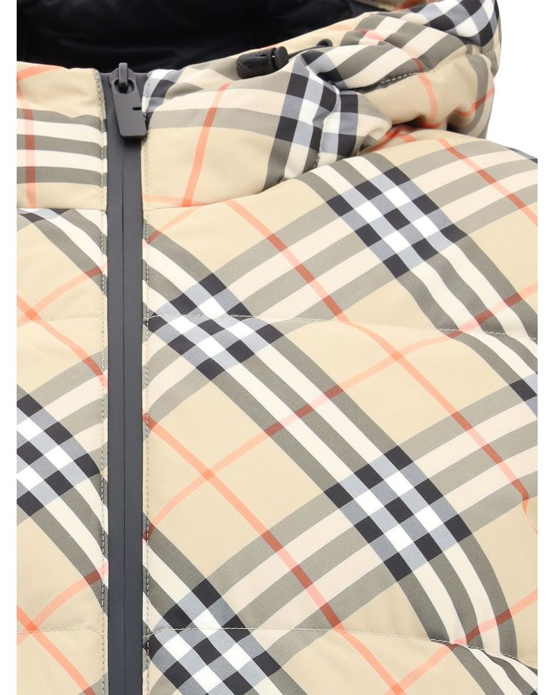Burberry Hooded Check Down Jacket Glam Steals