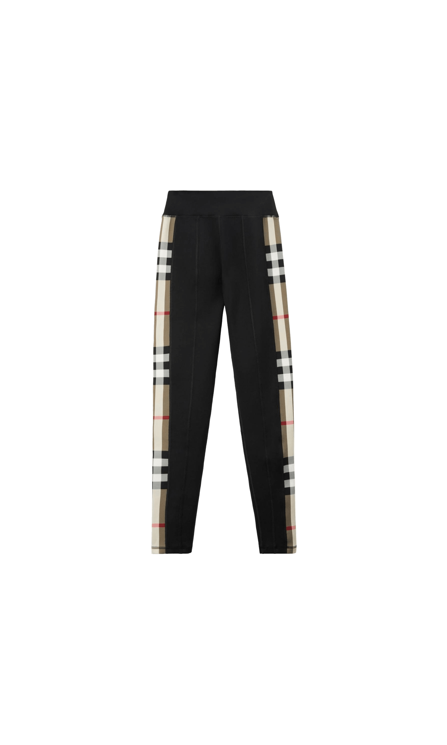 Burberry Jersey Stretch Leggings with Check Finishes Glam Steals