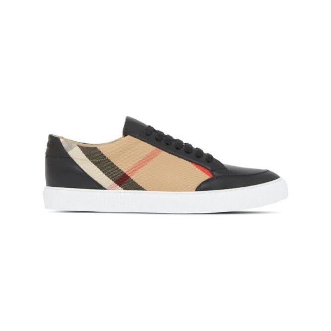 Burberry Leather Black New Salmond Sneakers Glam Steals