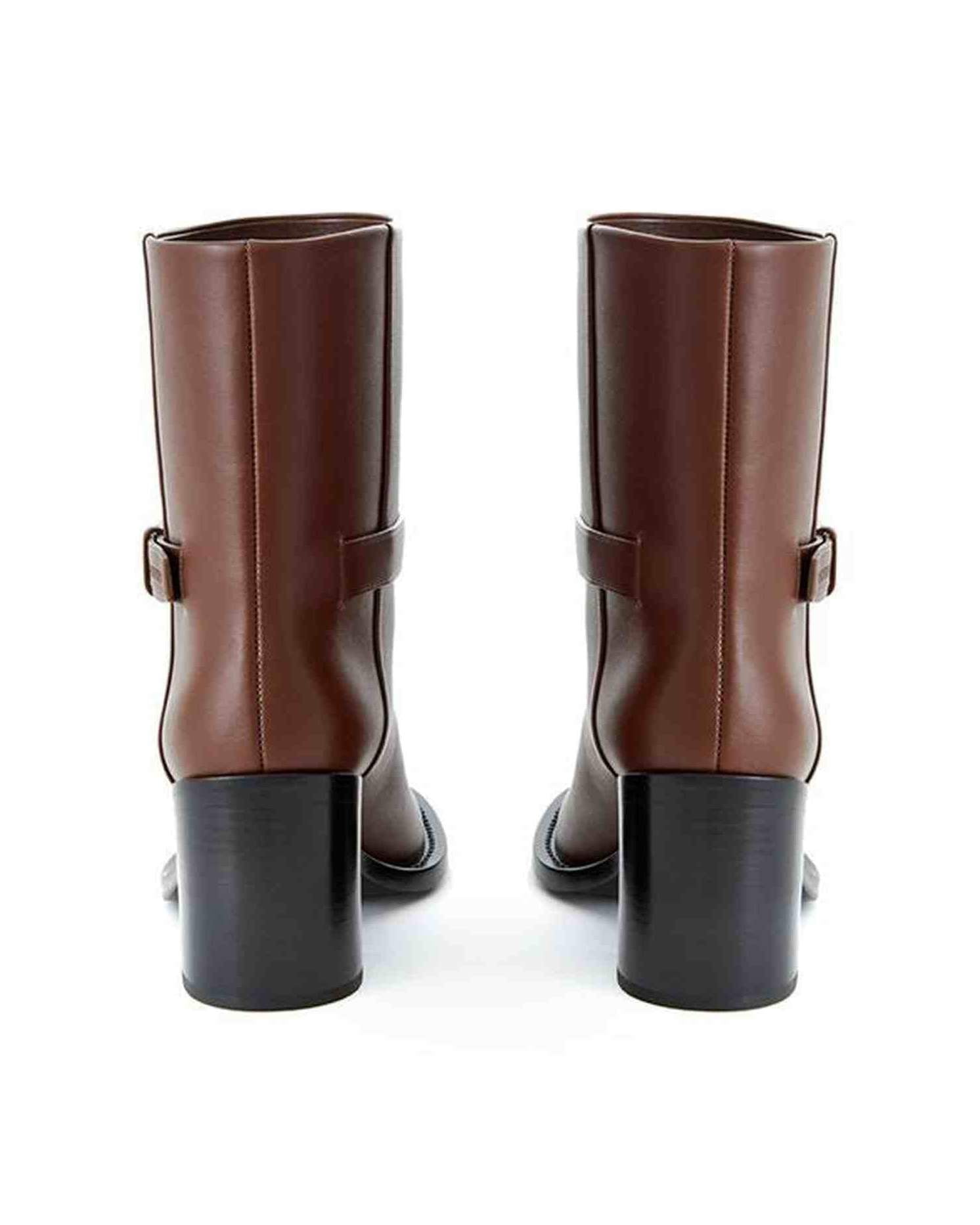 Burberry Leather Brown Boot Glam Steals
