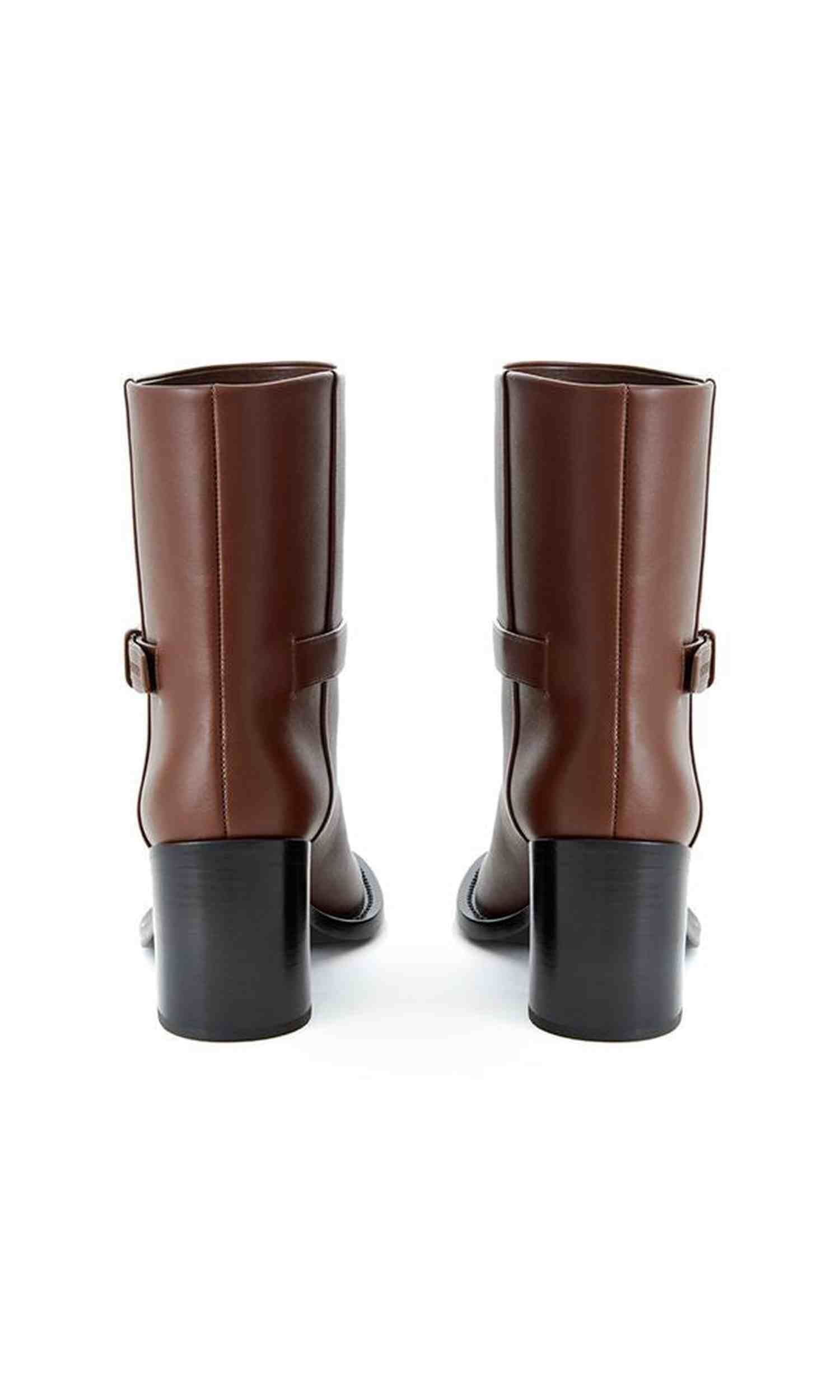 Burberry Leather Brown Boot Glam Steals